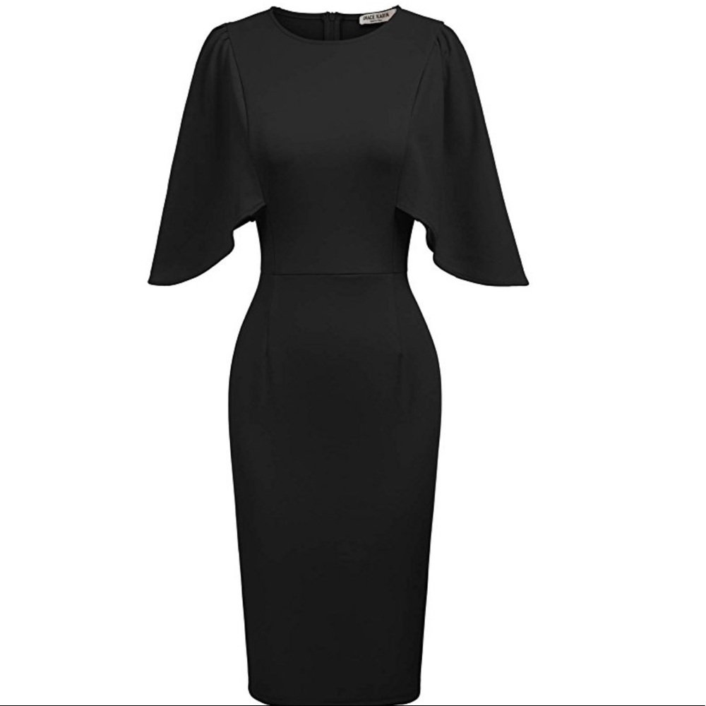 Pencil Ruffle Sleeve Dress